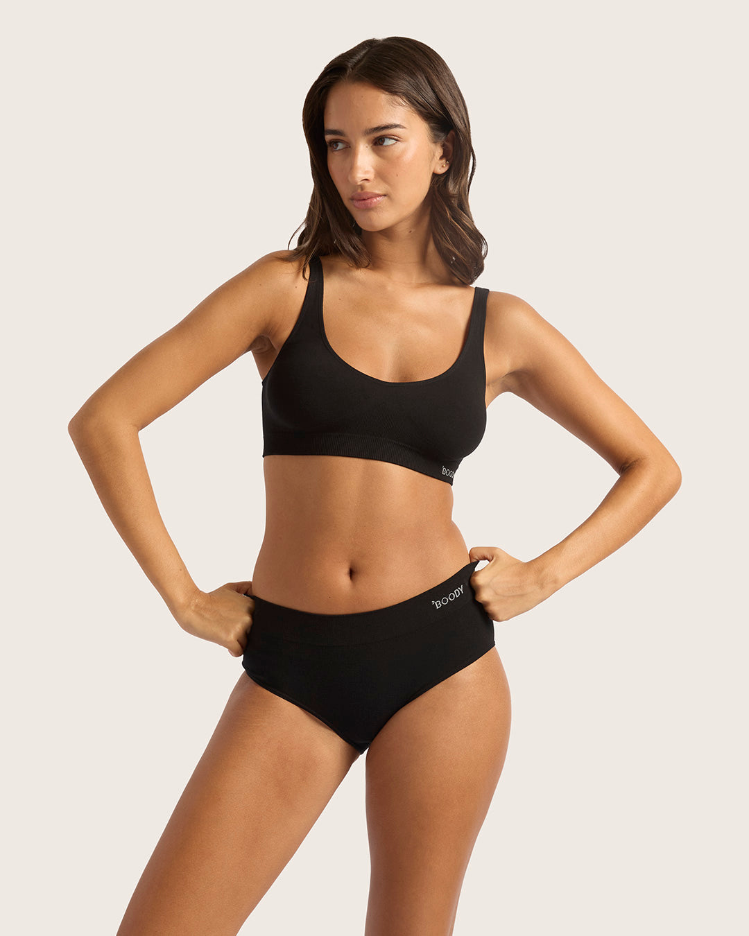 Seamfree Crop Bra - Black