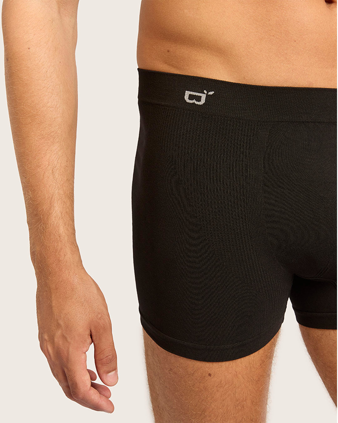 Men's Seamfree Boxer Briefs - Black