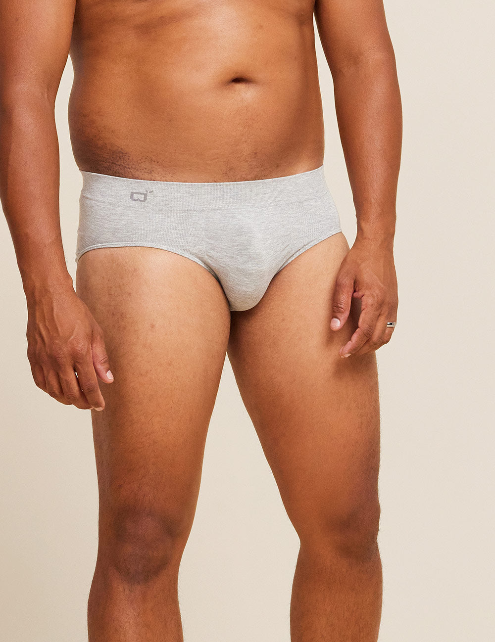 Men's Seamfree Briefs - Light Grey Marl