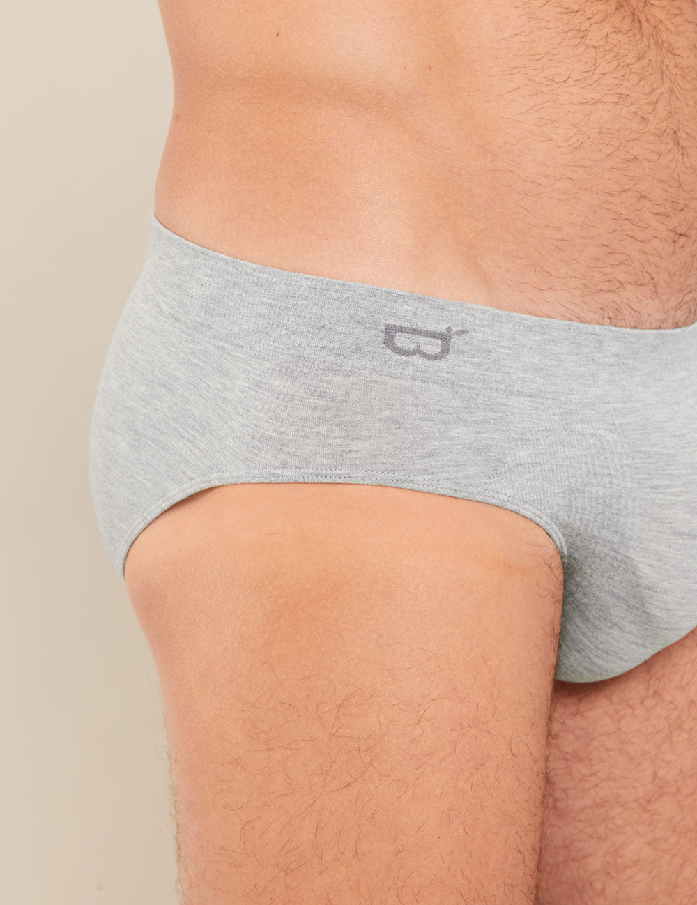 Men's Seamfree Briefs - Light Grey Marl