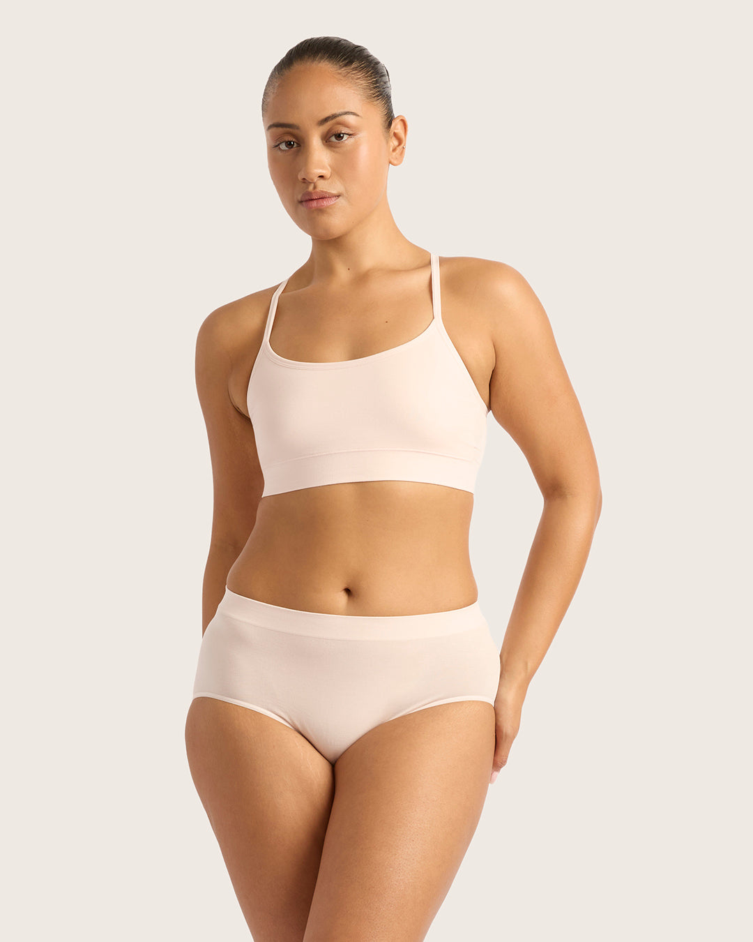 LYOLYTE Full Low Leg Briefs - Powder Pink