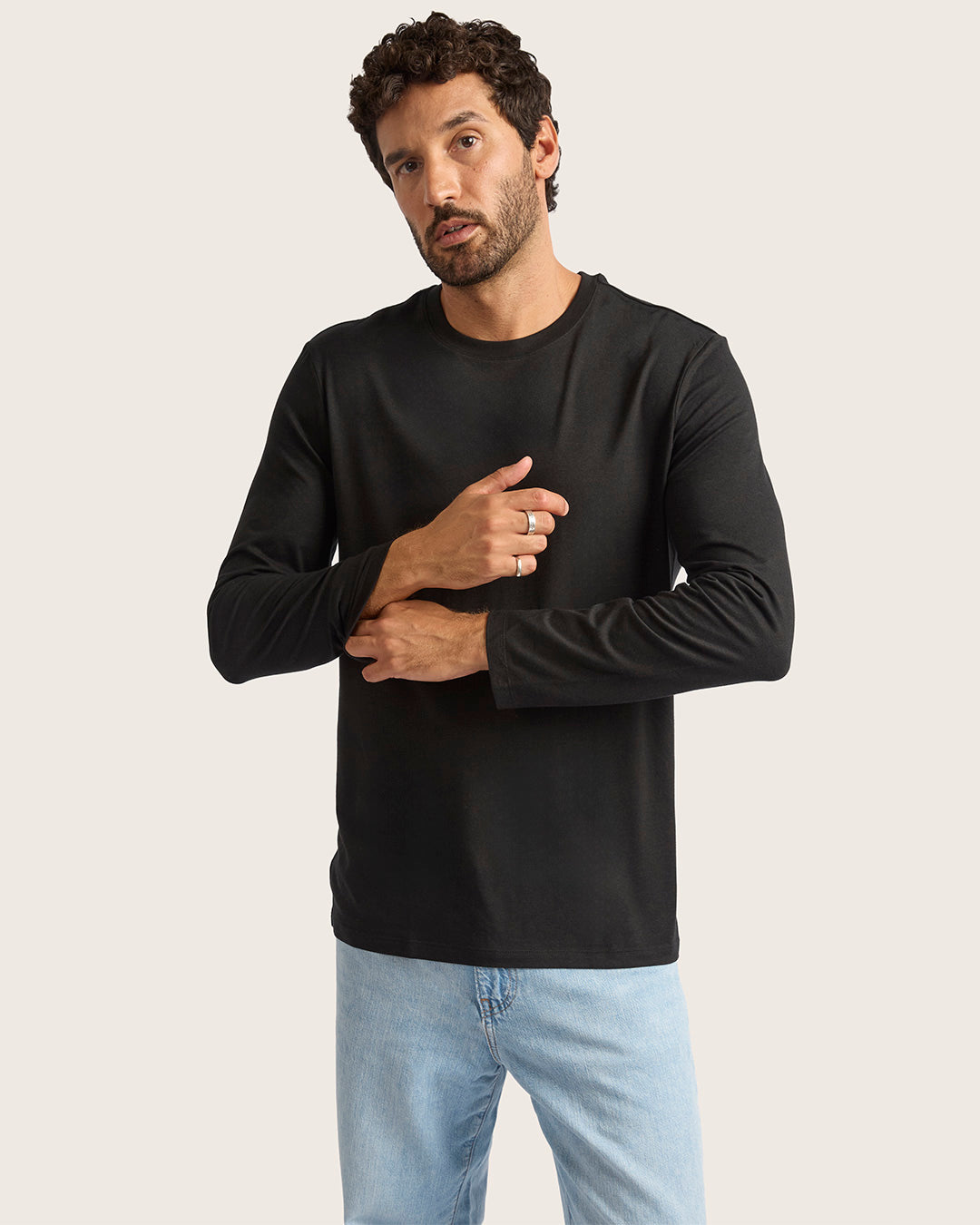 Men's Classic Long Sleeve T-Shirt - Black
