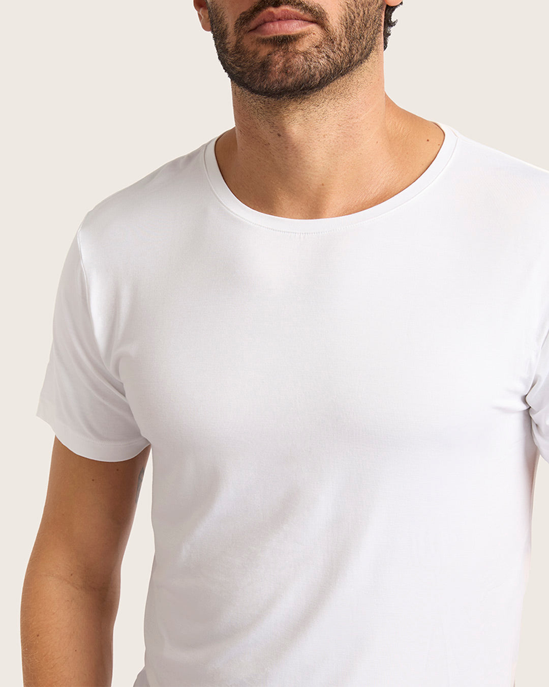Men's Base Layer Crew Neck T-Shirt - White