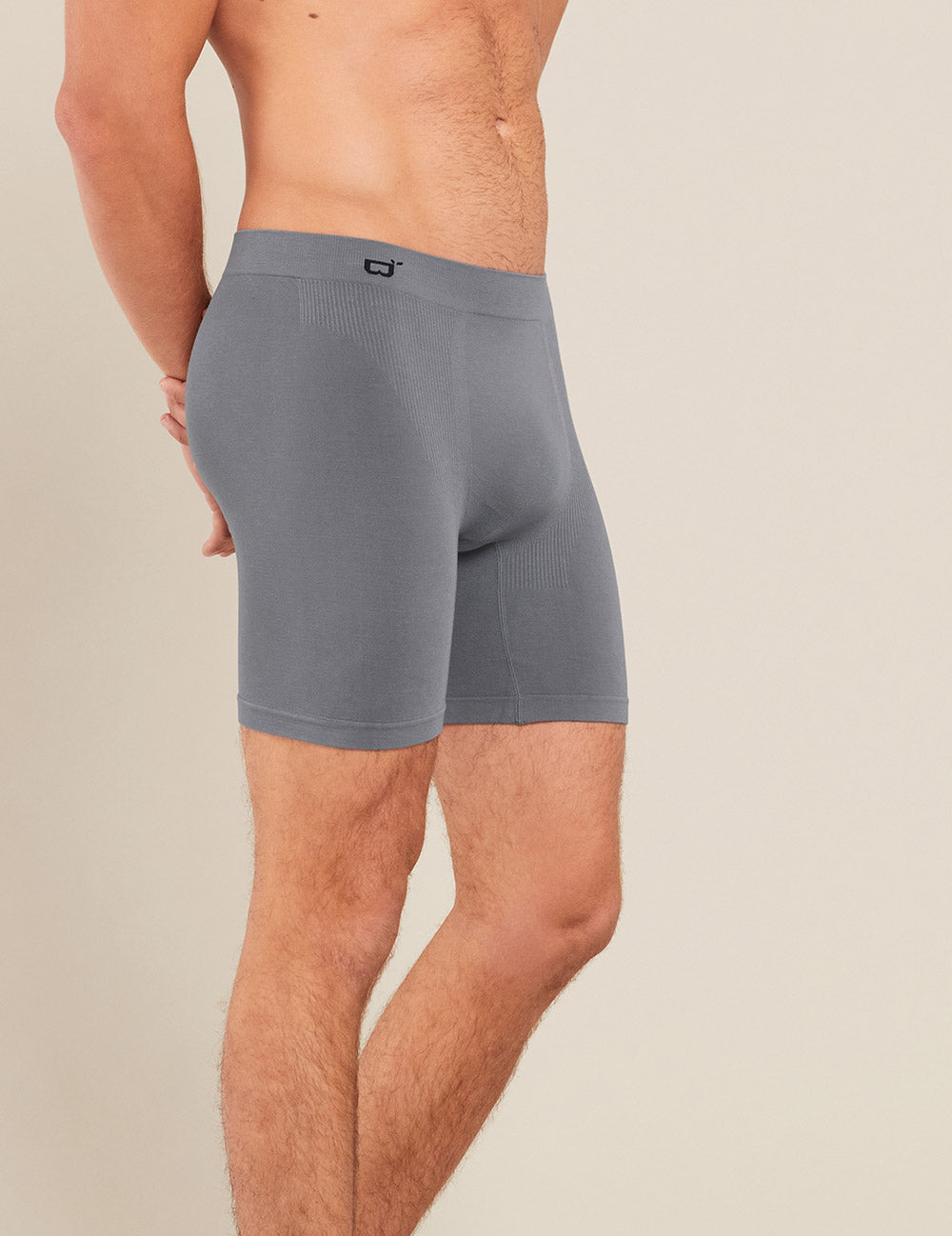 Men's Seamfree Mid-Length Boxer Briefs - Charcoal
