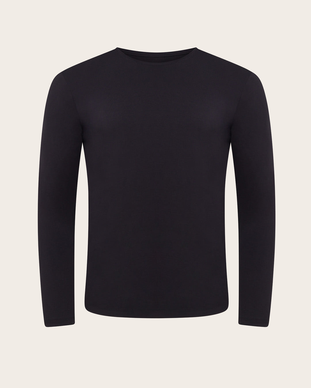 Men's Base Layer Long Sleeve Crew Neck T-Shirt - Black