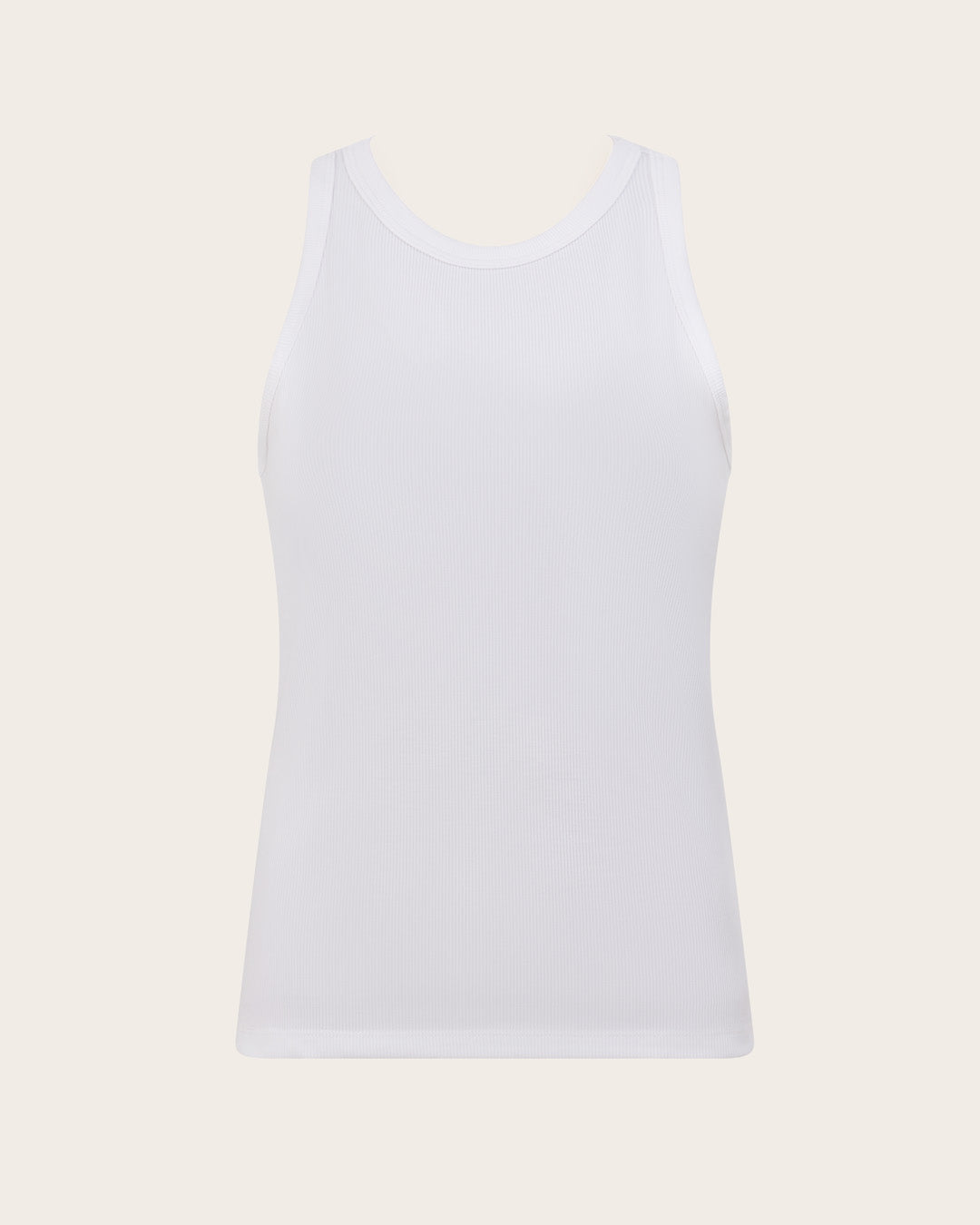 Women's Ribbed Racerback Tank - White