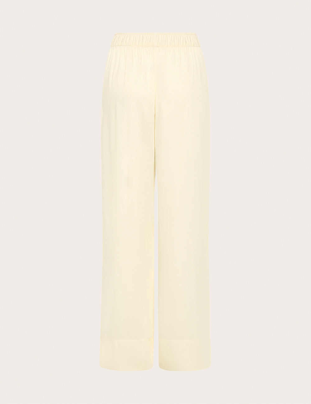 Vegan Silk Wide Leg Pants - Pearl