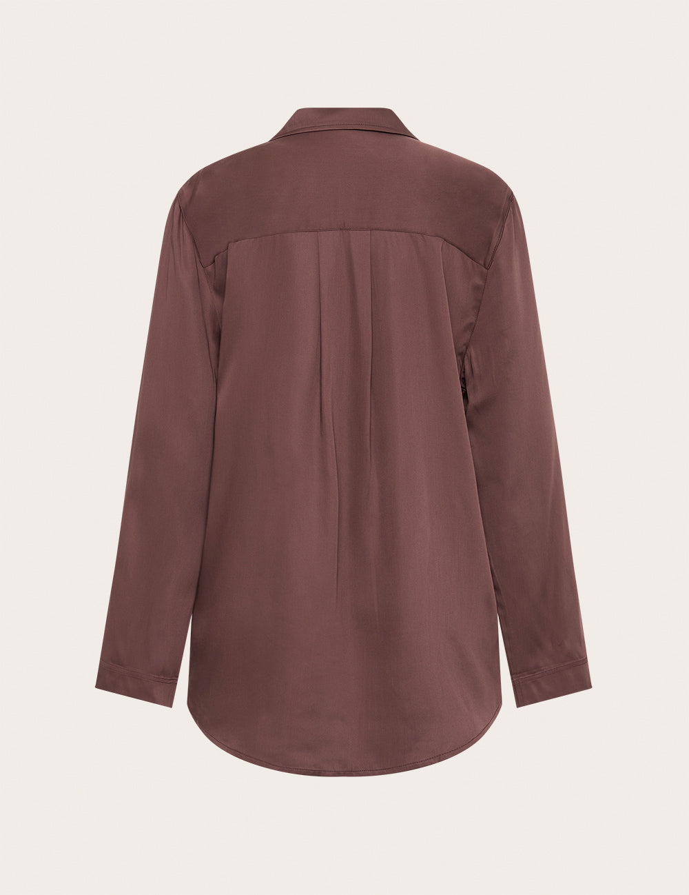 Vegan Silk Long Sleeve Shirt - Garnet