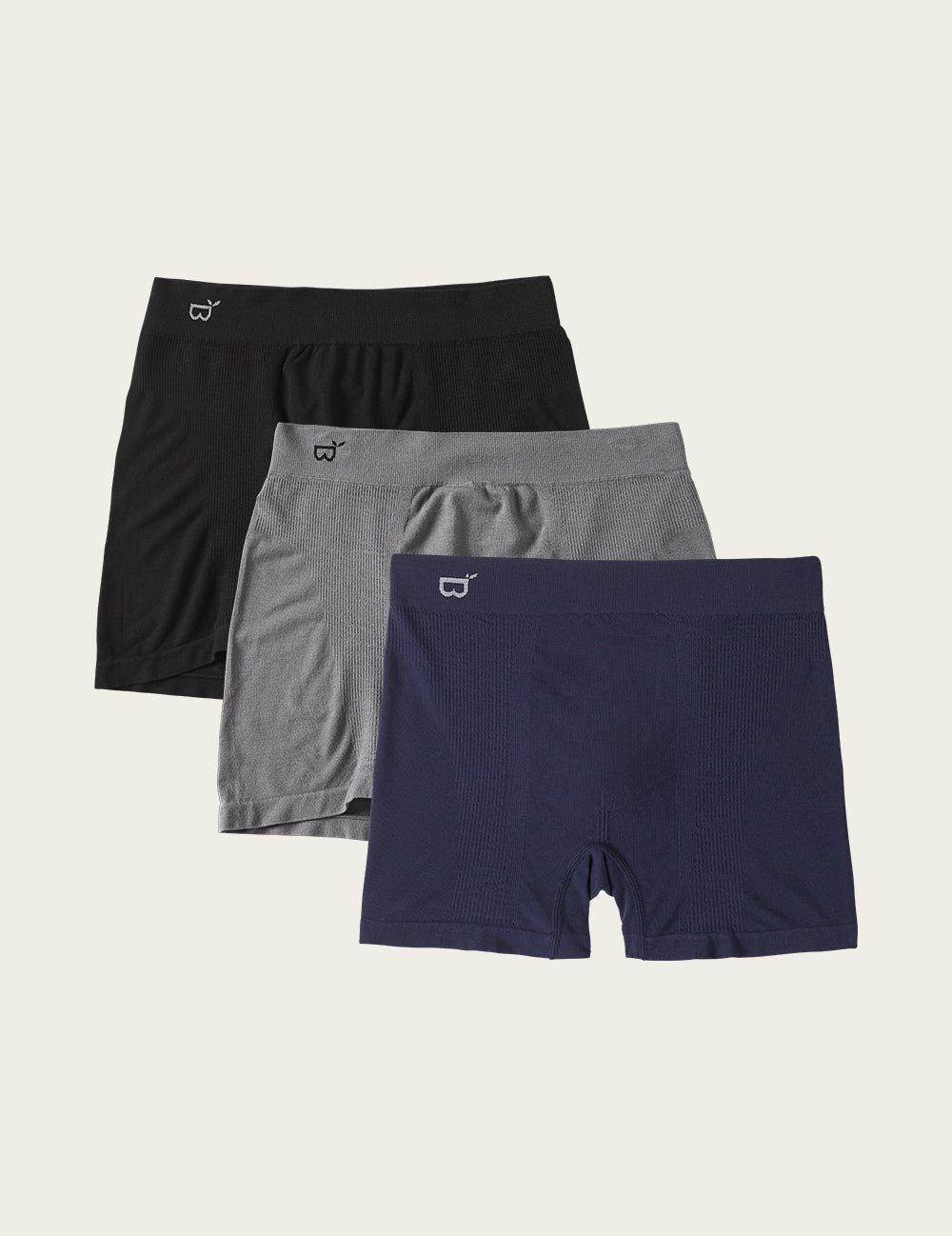 3-Pack Giftbox - Men's Seamfree Boxer Briefs - Black/Charcoal/Navy