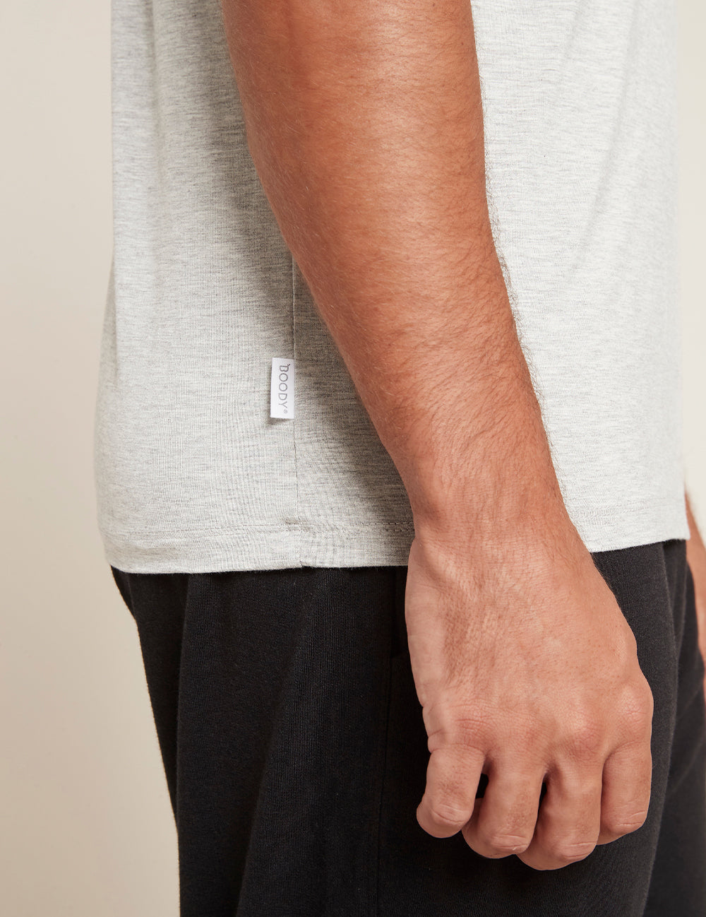 Men's Base Layer Crew Neck T-Shirt - Light Grey Marl