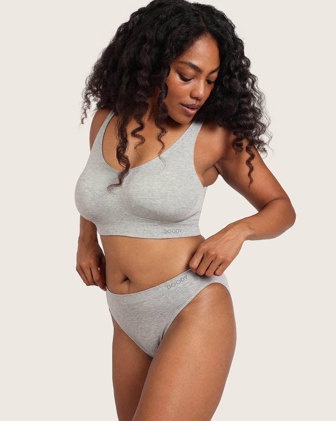Classic Bikini - Light Grey Marl