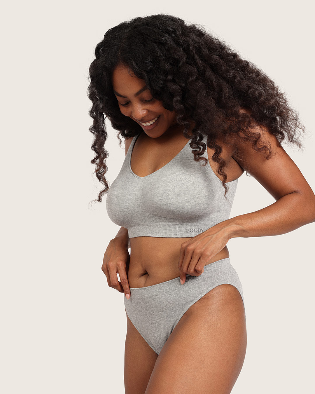 Classic Bikini - Light Grey Marl