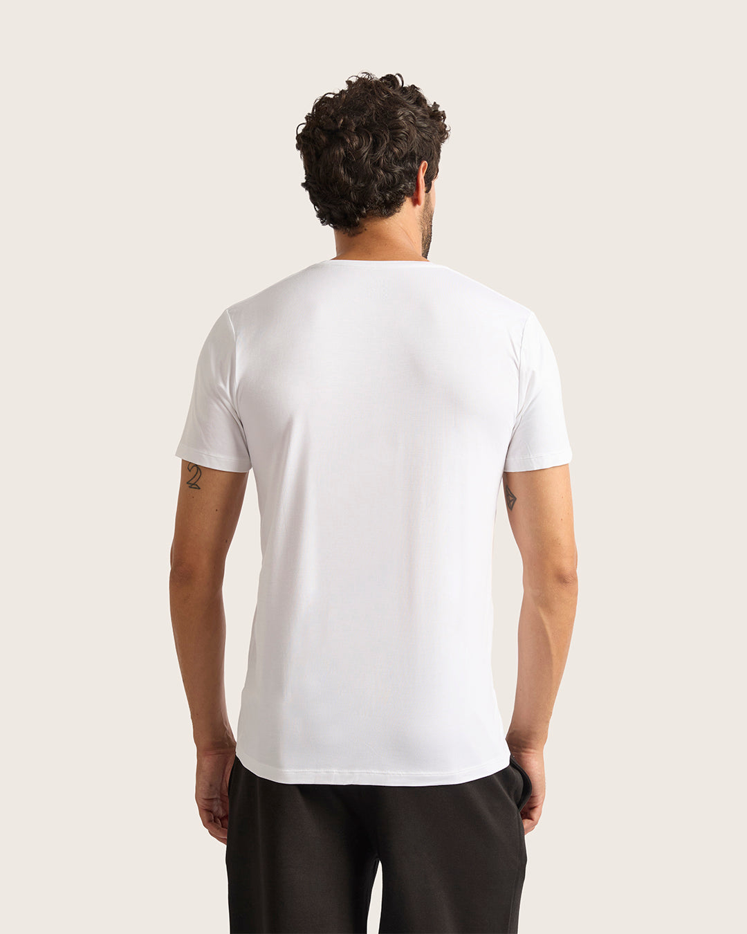 Men's Base Layer V-Neck T-Shirt - White