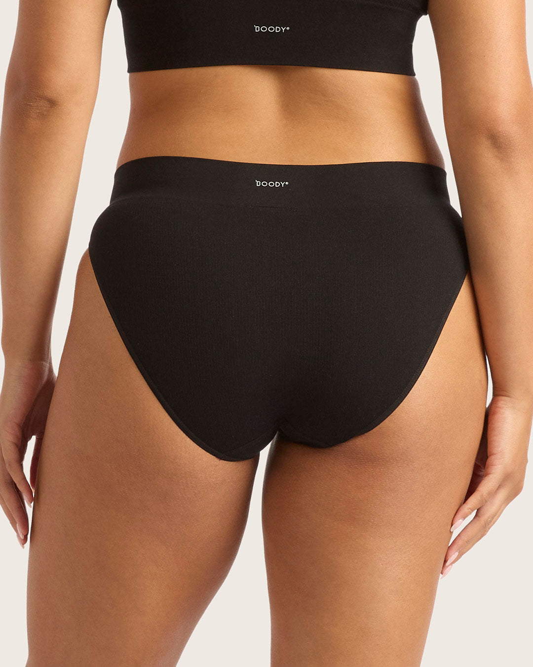 LYOLYTE Ribbed High Leg Briefs - Black