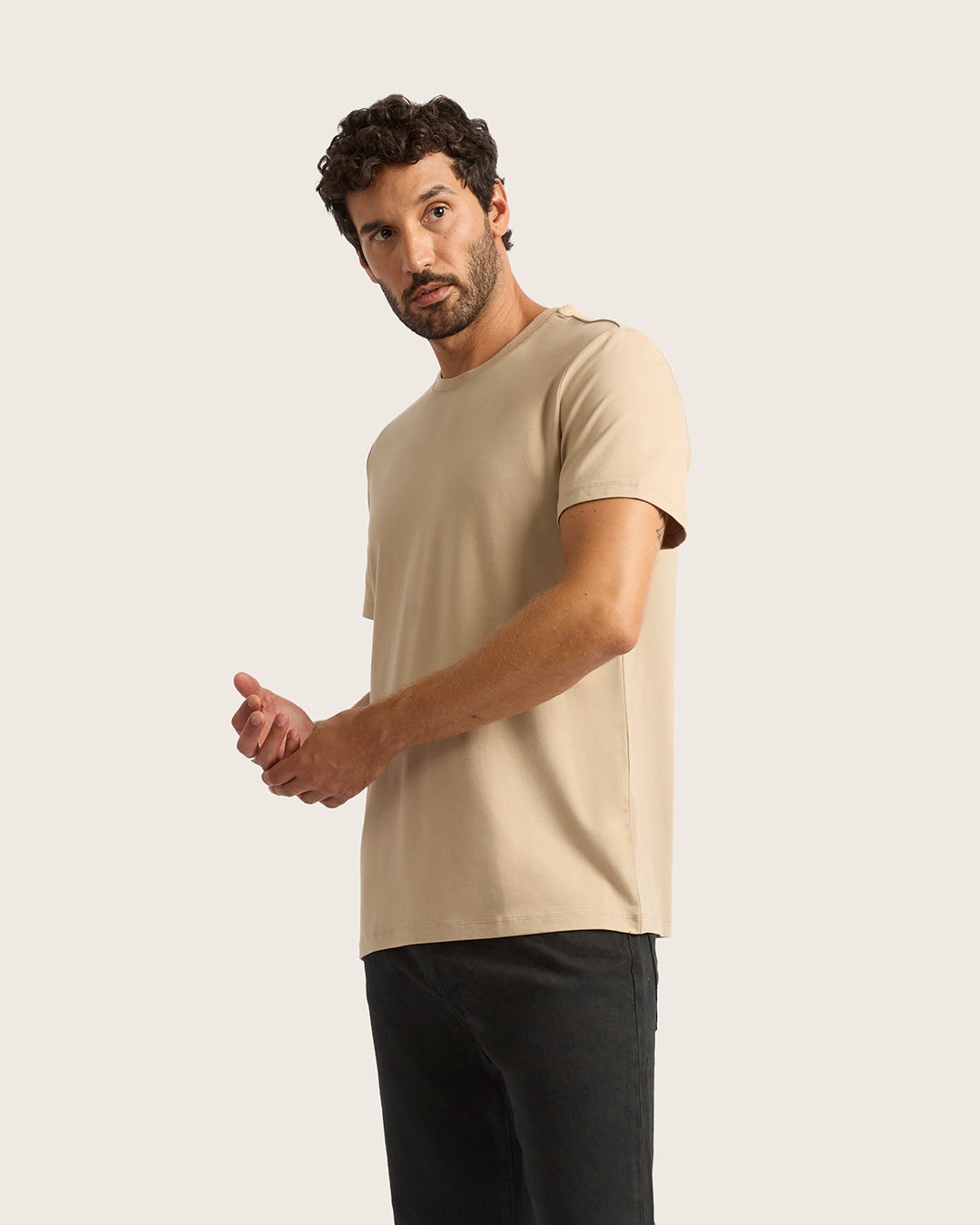 Men's Classic Crew Neck T-Shirt - Stone