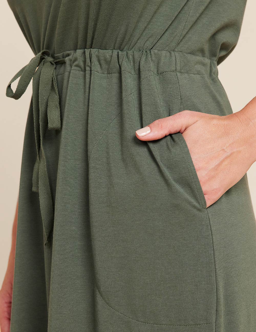 T-Shirt Tie Dress - Moss