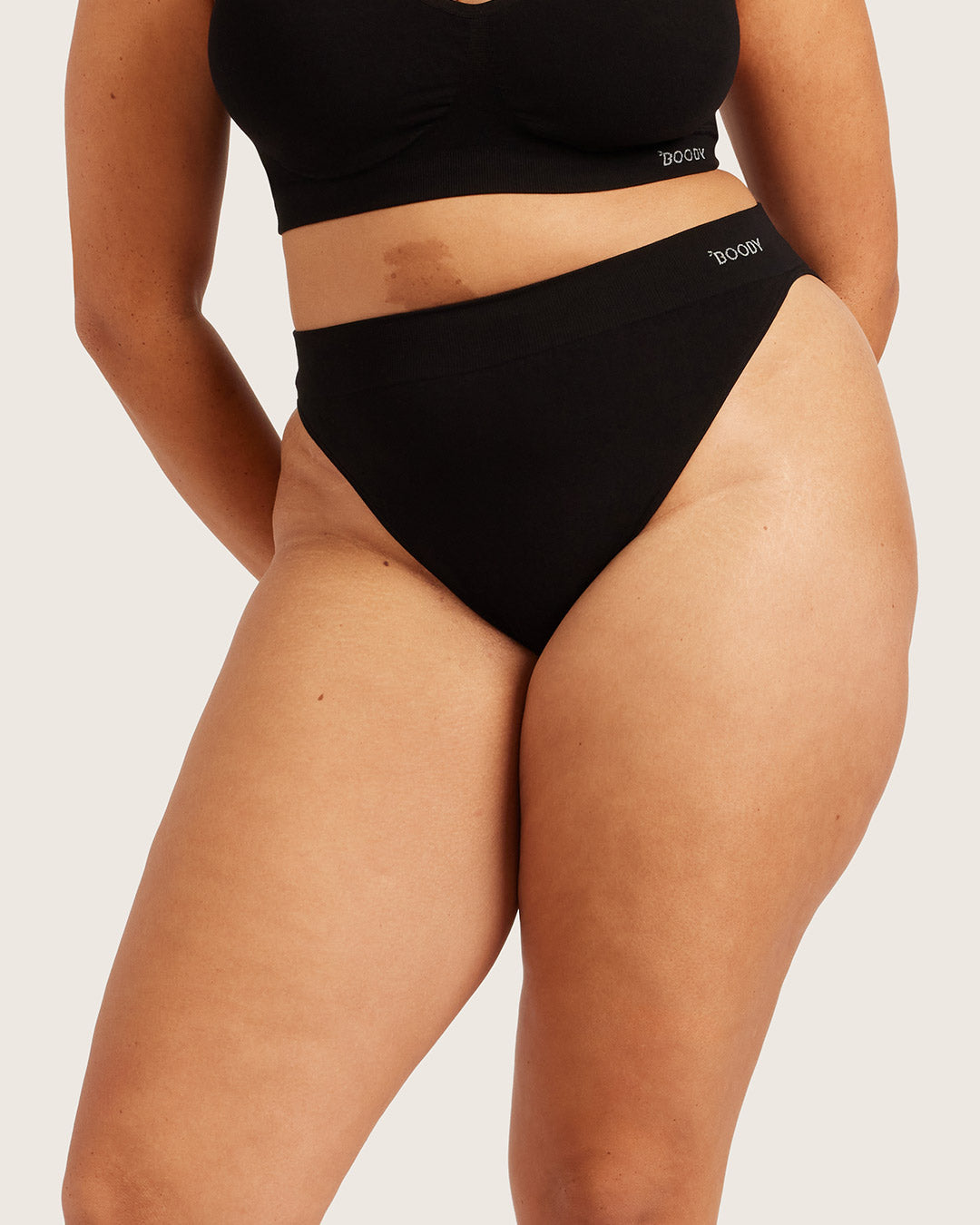 High Cut Full Briefs - Black