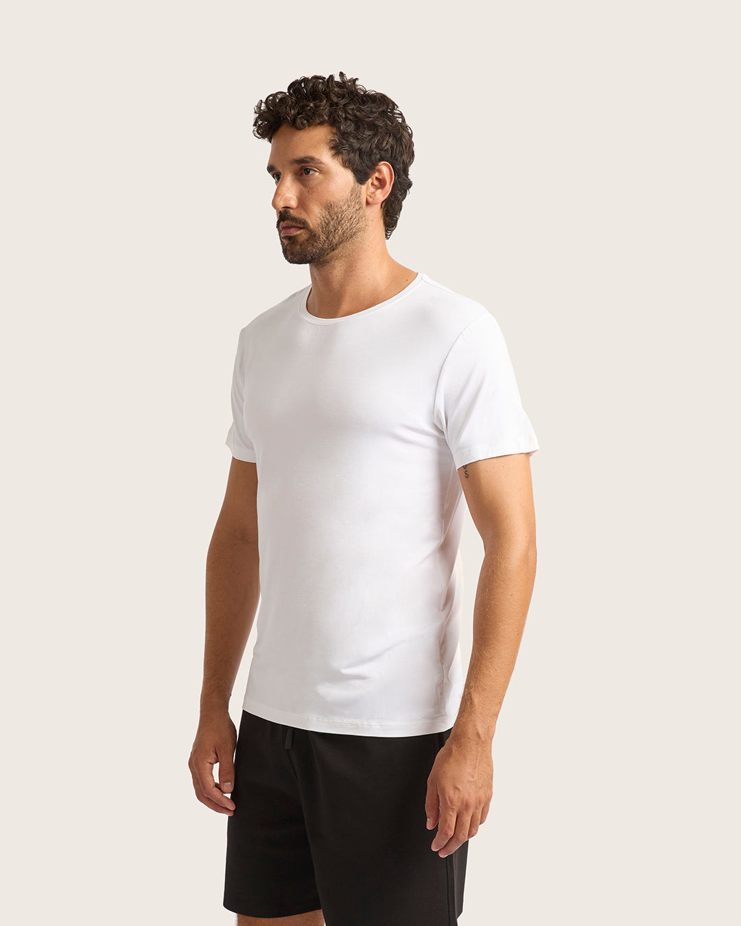 Men's Base Layer Crew Neck T-Shirt - White