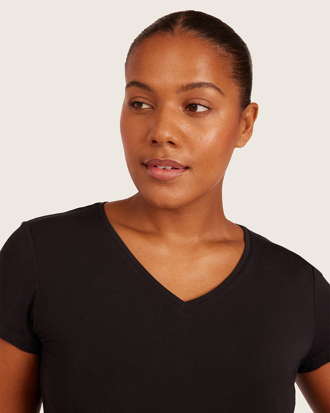 Women's Base Layer V-Neck T-Shirt - Black