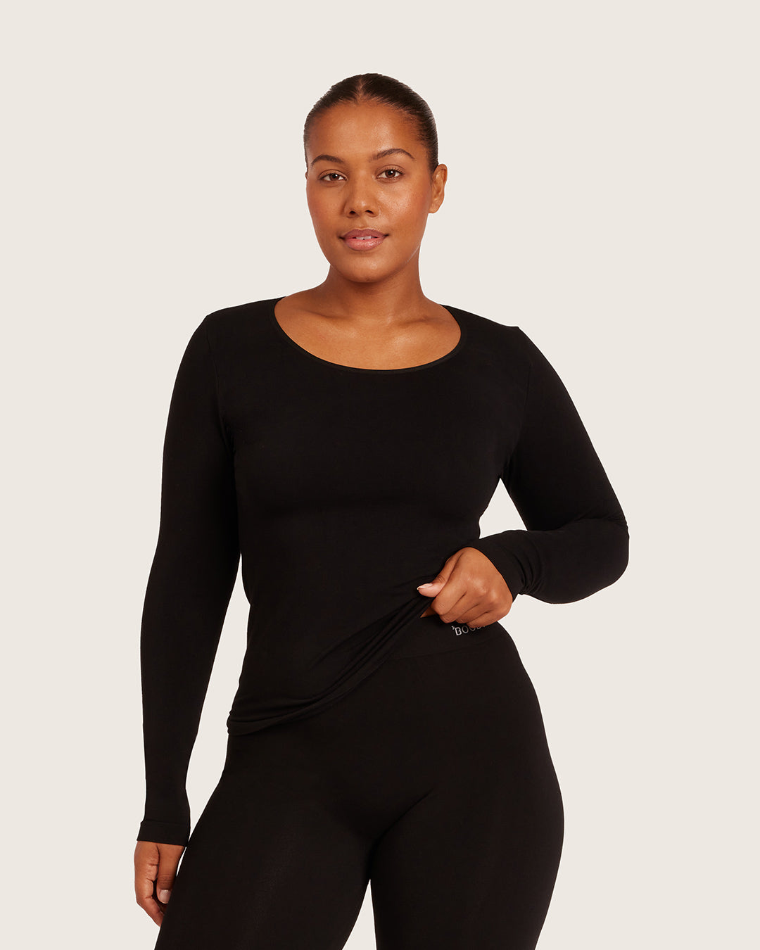 Women's Base Layer Long Sleeve Top - Black
