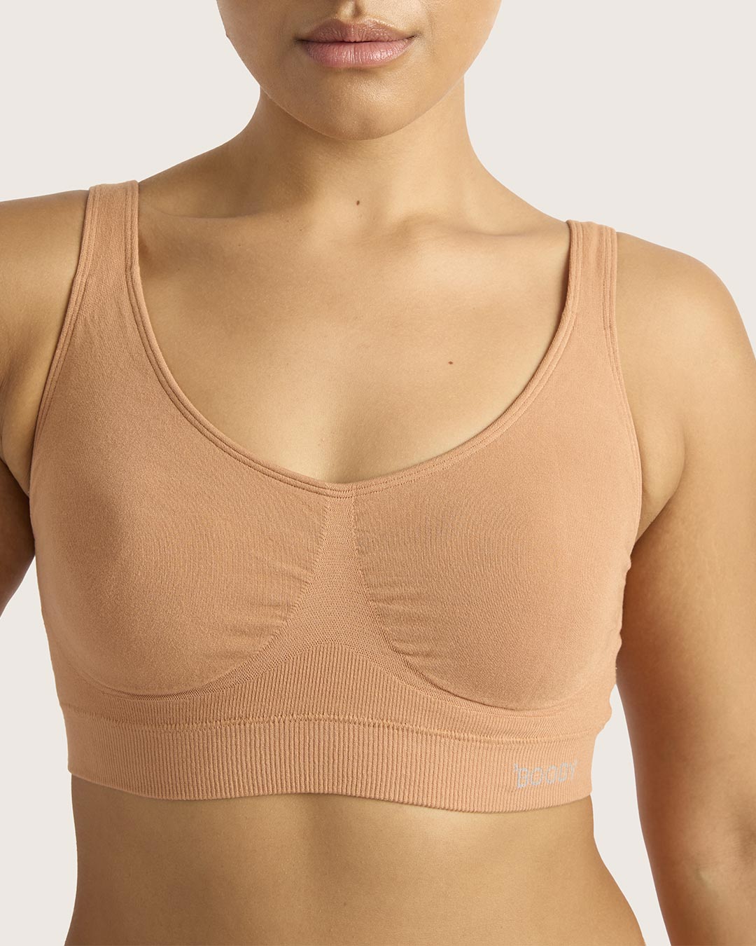 Seamfree Padded Crop Bra - Dune