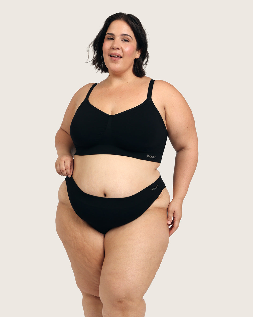 High Cut Full Briefs - Black