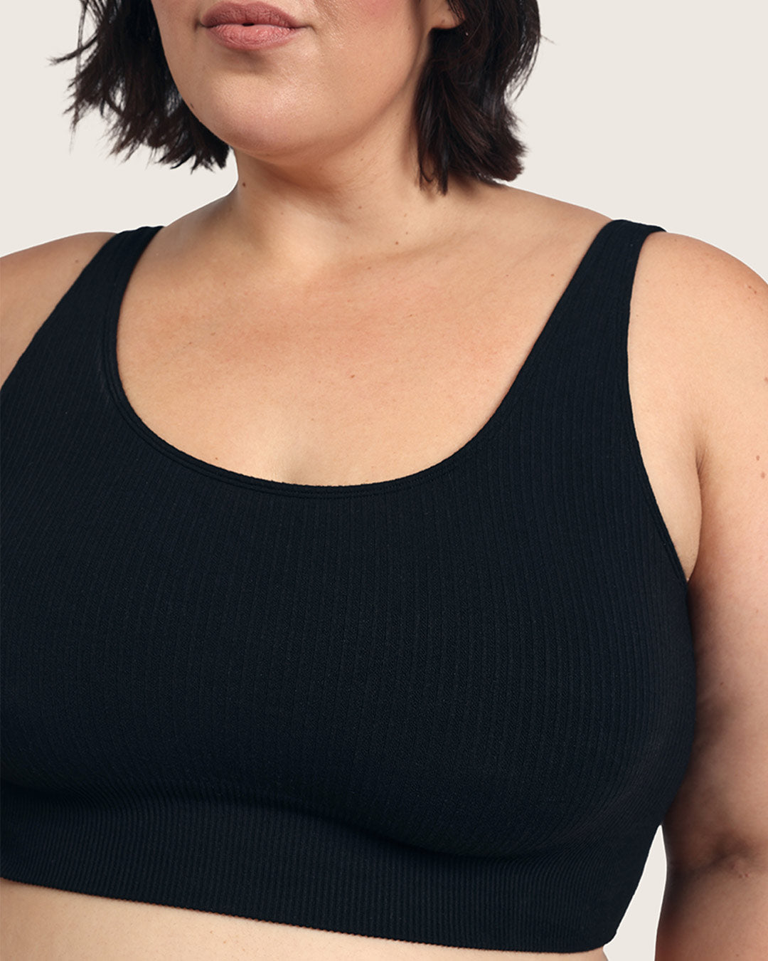 Ribbed Seamfree Crop-Black