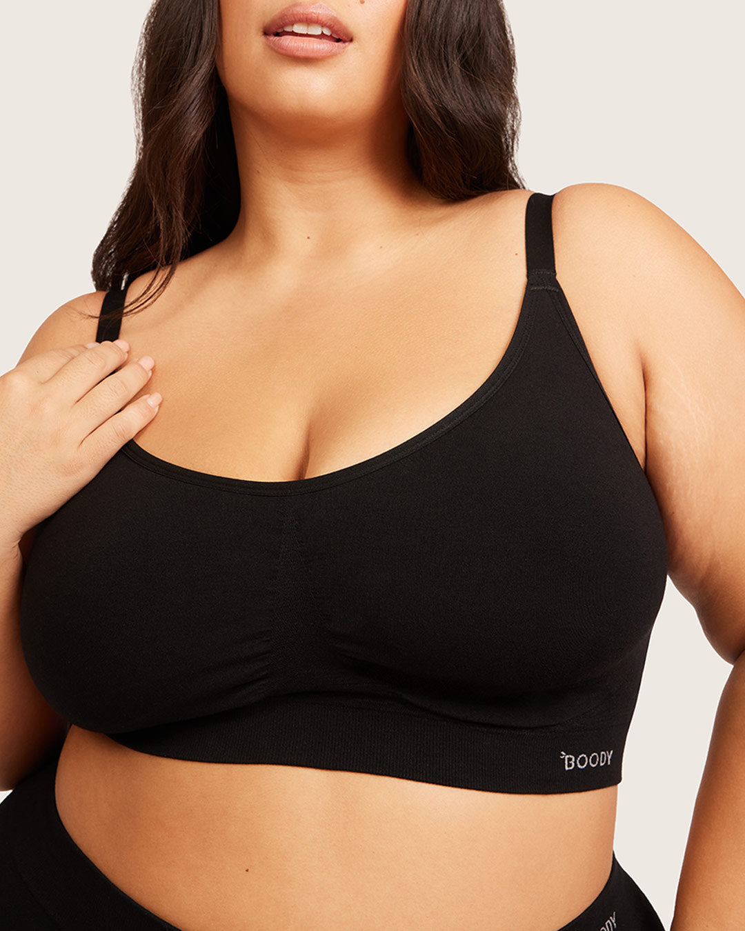 Full Bust Wireless Bra - Black