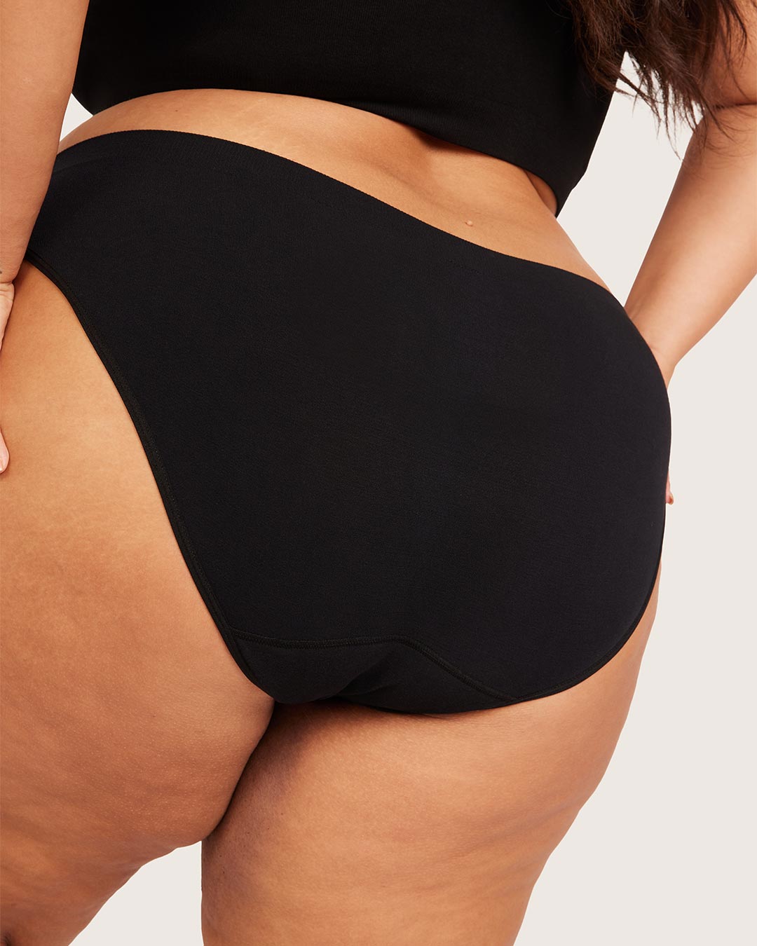 Period & Leak Proof - Hipster Bikini - Light - Black