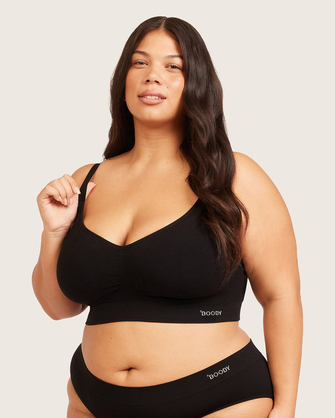 Wireless Full Bust T-Shirt Bra - Black