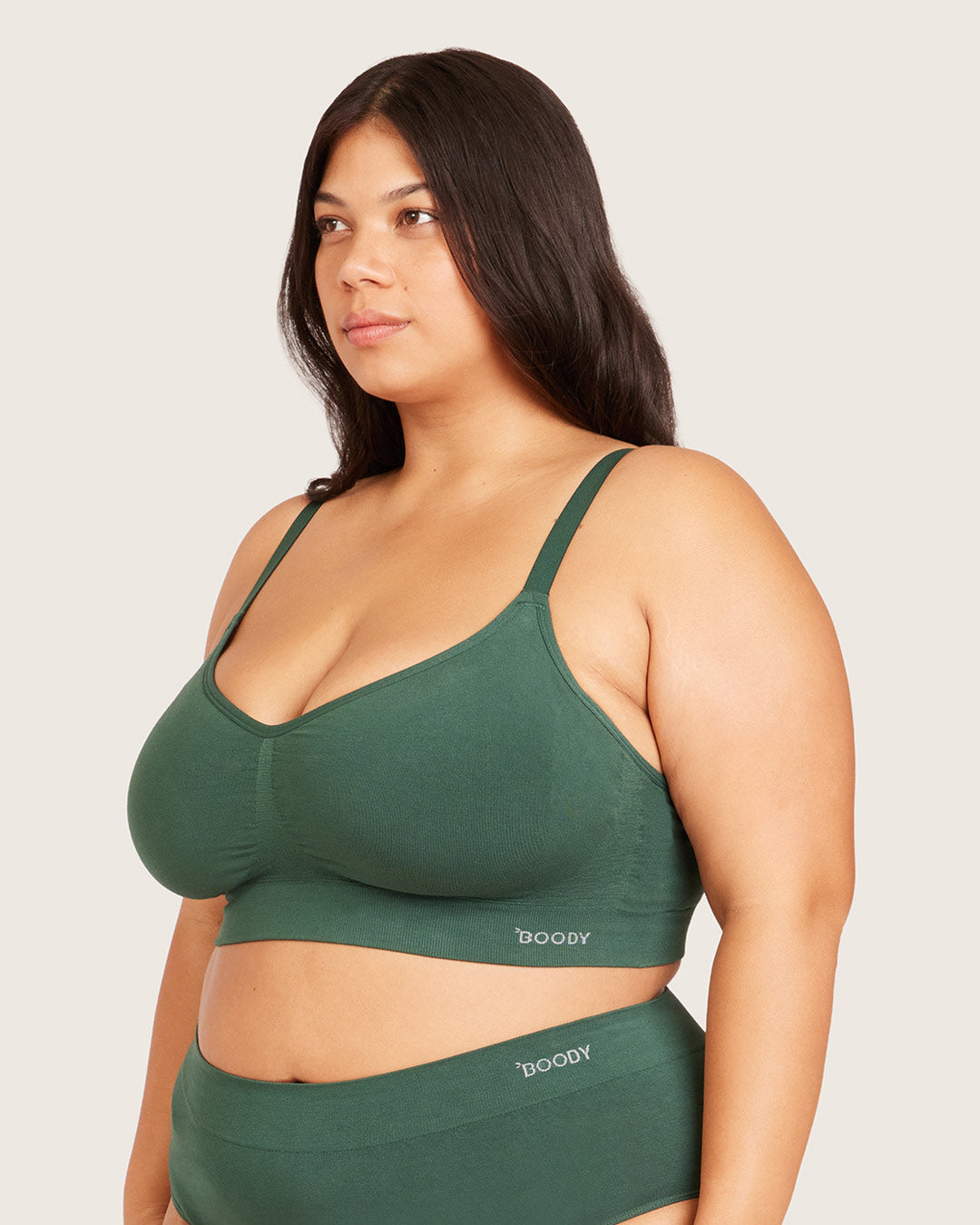 Wireless Full Bust T-Shirt Bra - Emerald Green