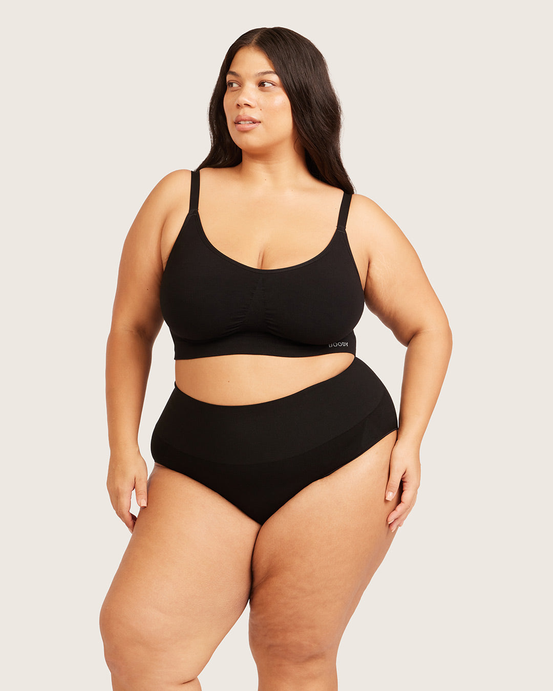 Shaper High Cut Full Briefs - Black