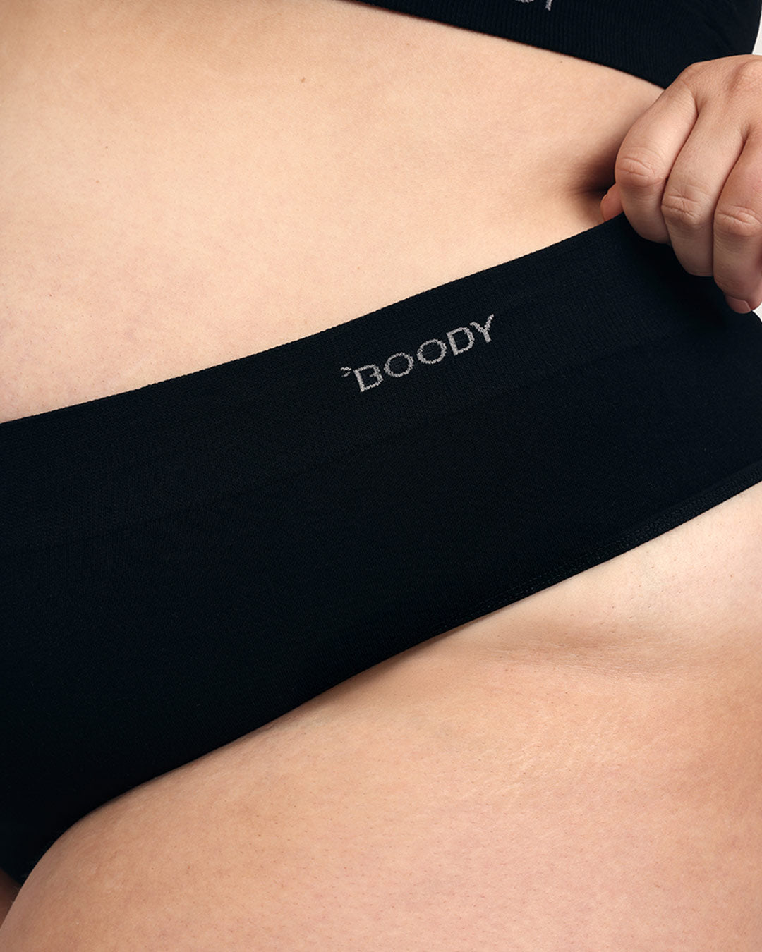 High Waist G-String - Black