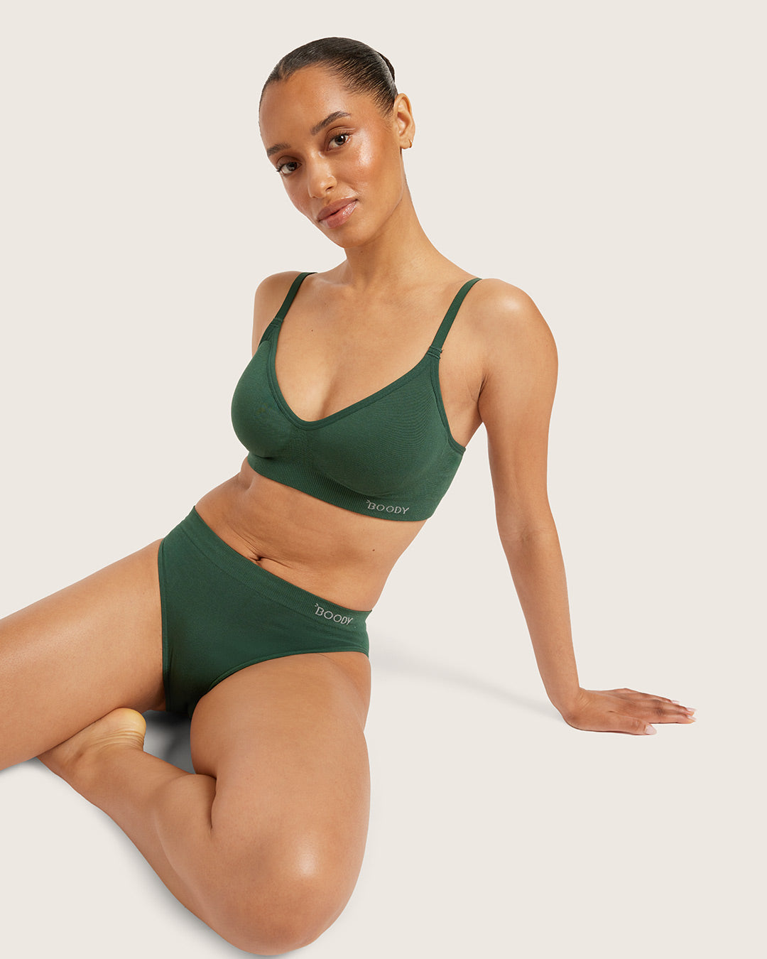 Wireless T-Shirt Bra - Emerald Green
