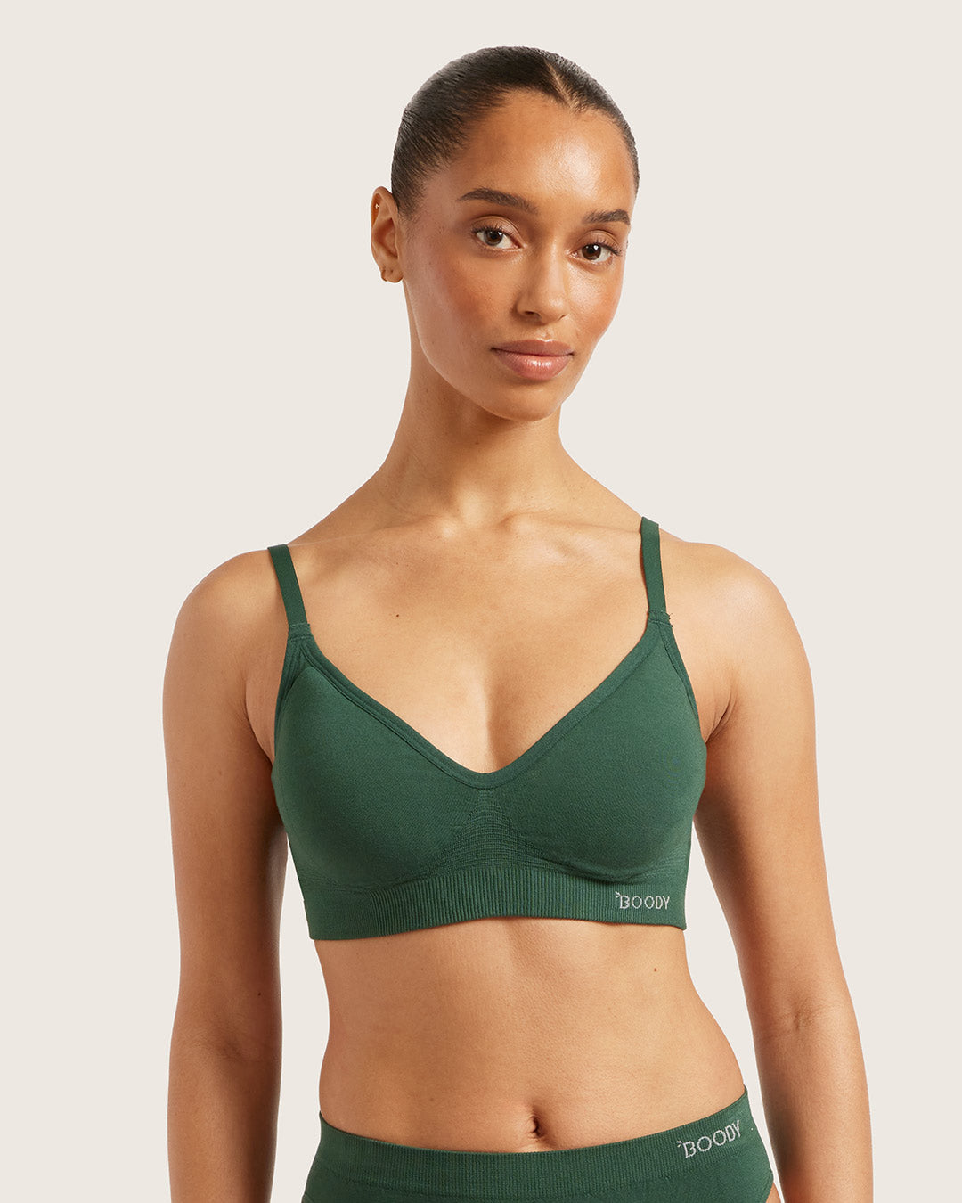 Wireless T-Shirt Bra - Emerald Green