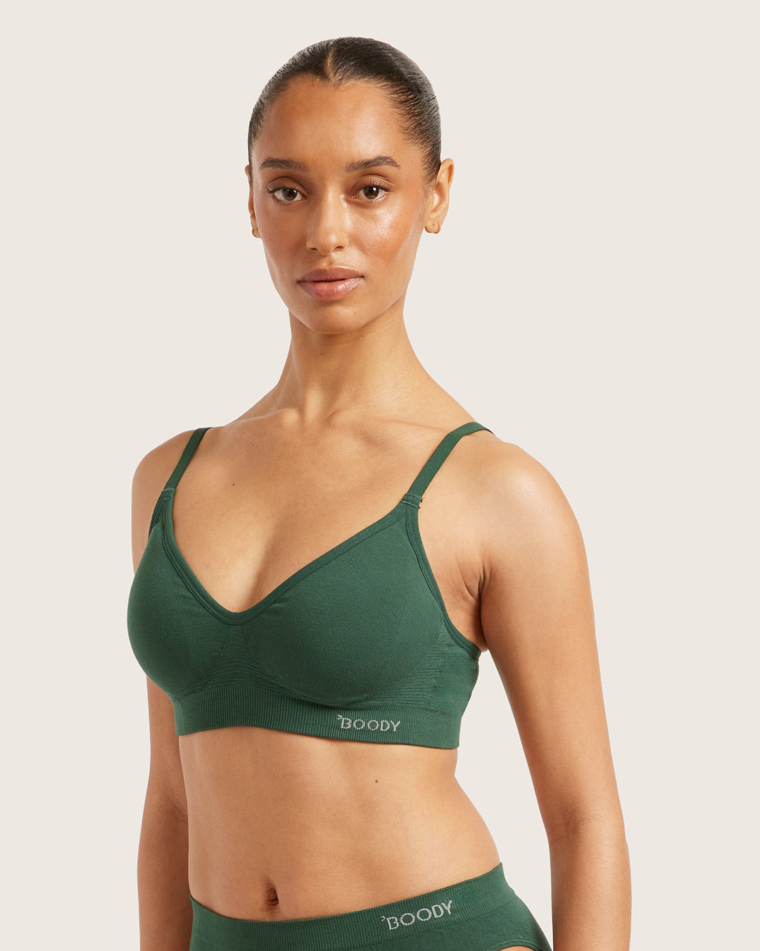 Wireless T-Shirt Bra - Emerald Green