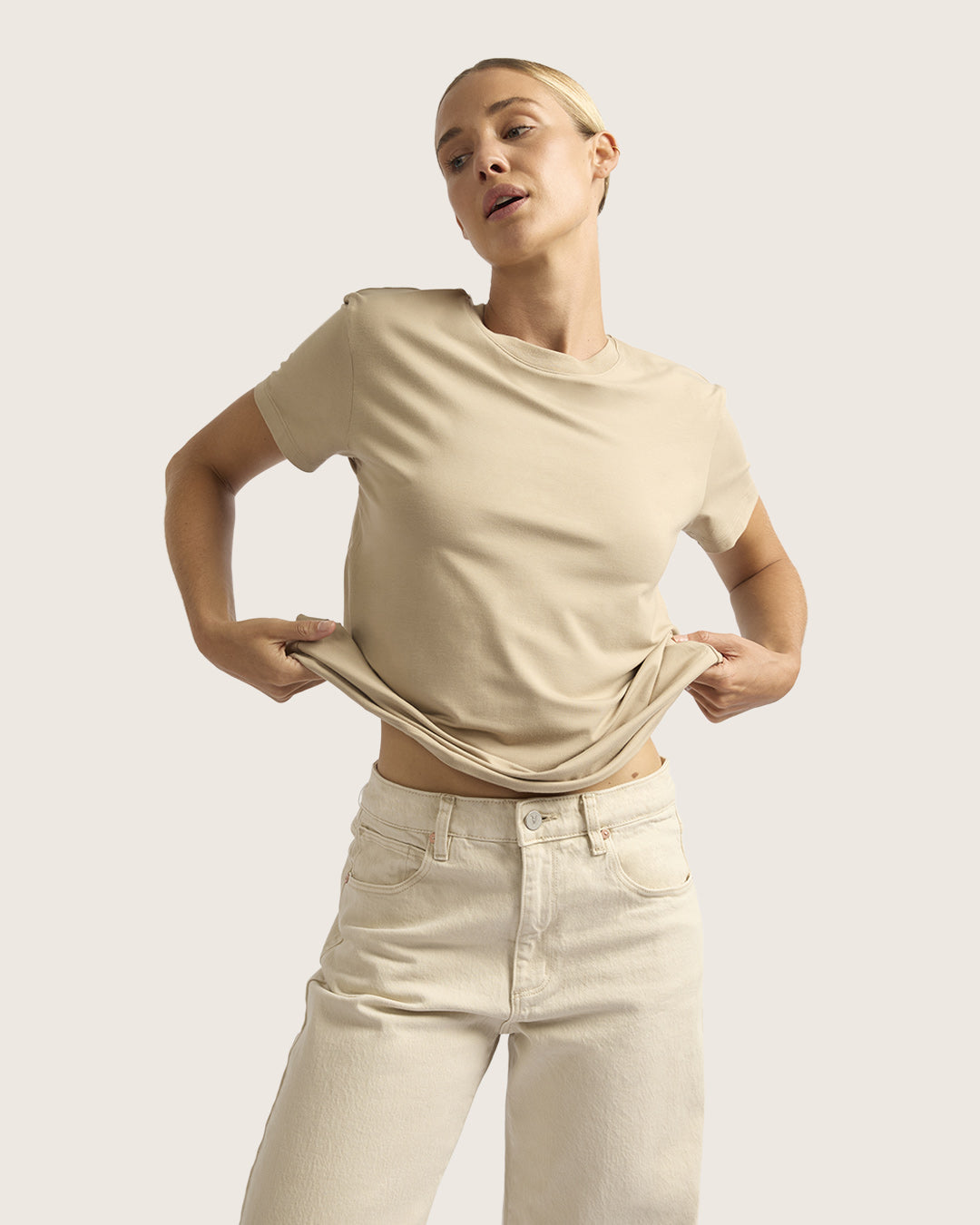 Women's Classic Crew Neck T-Shirt - Stone