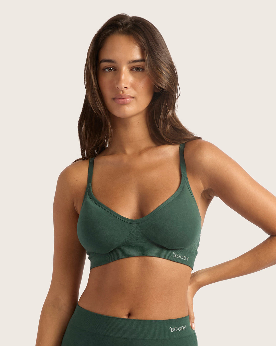 Wireless T-Shirt Bra - Emerald Green