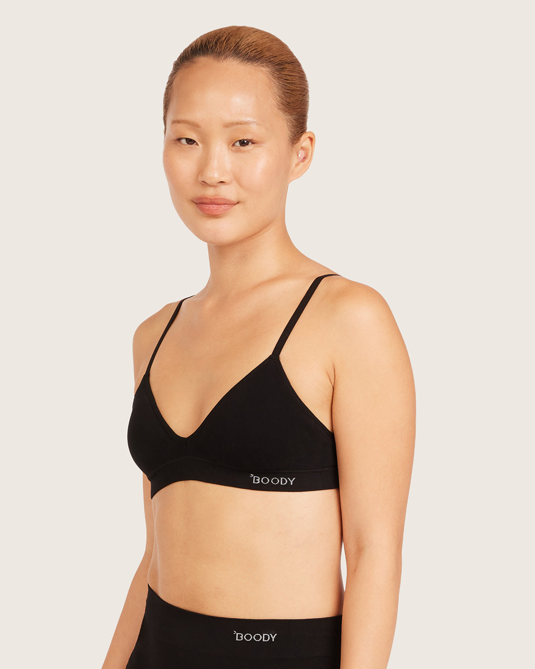 Wireless T-Shirt Bralette - Black