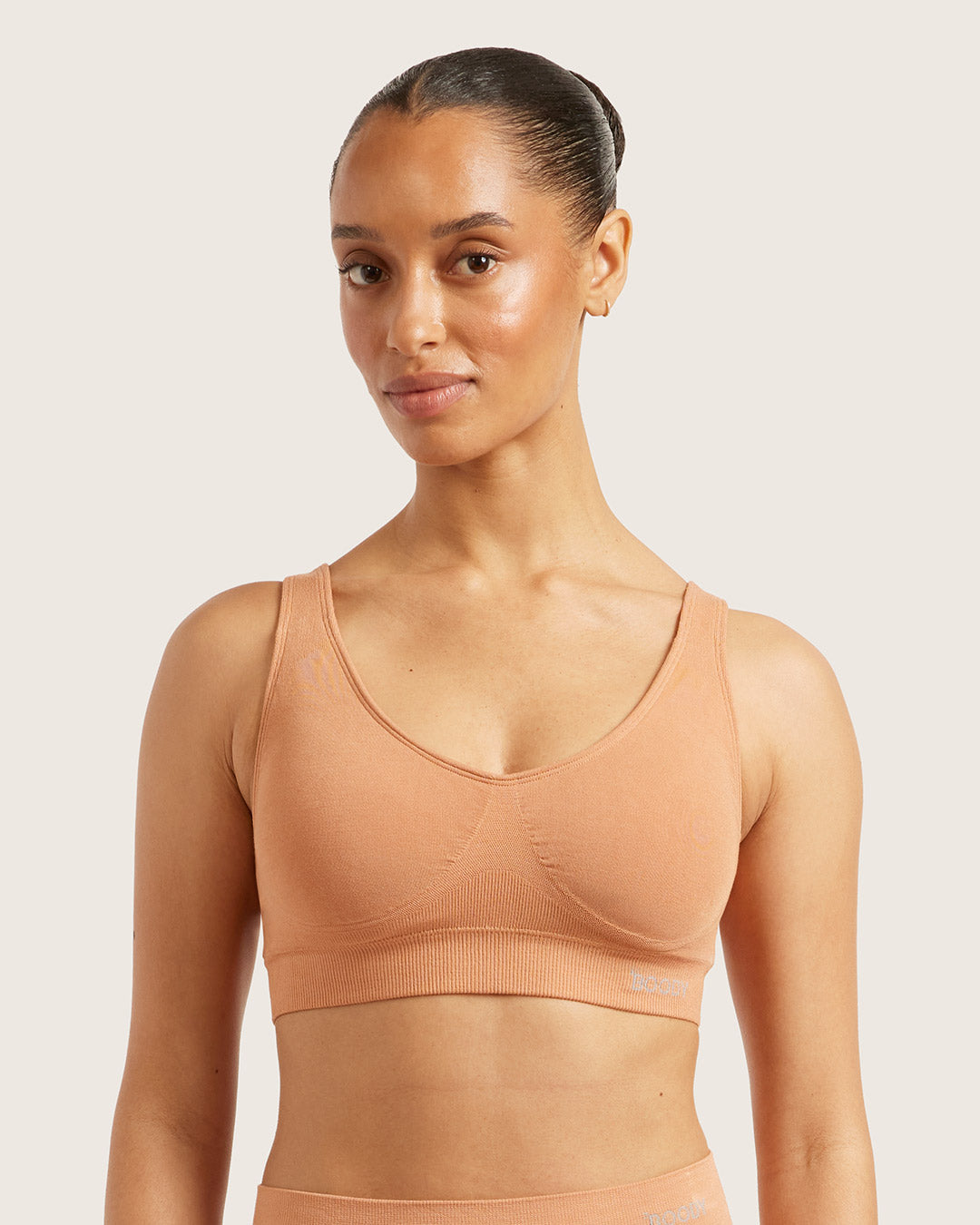 Seamfree Padded Crop Bra - Dune