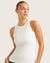 Women's Ribbed Racerback Tank - White