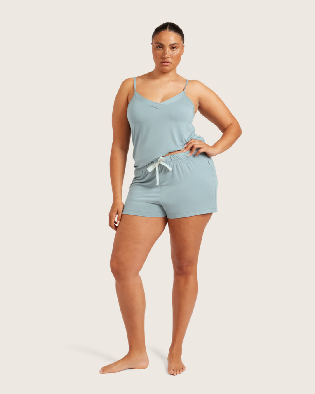 Goodnight Sleep Shorts - Mineral Blue