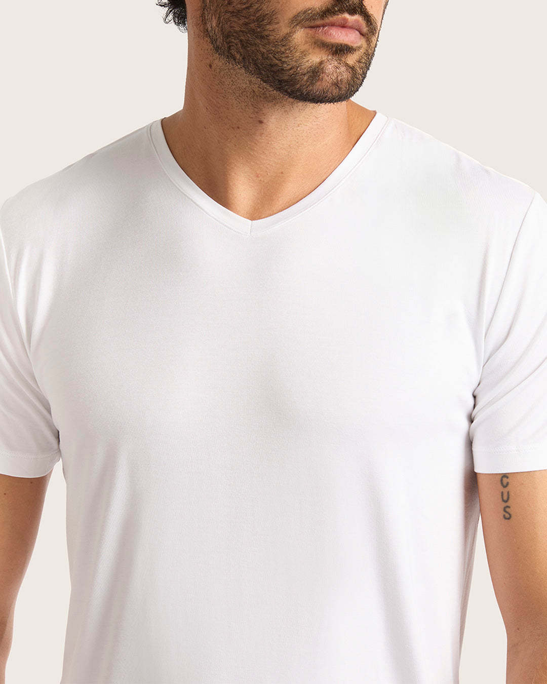 Men's V-Neck T-Shirt - White