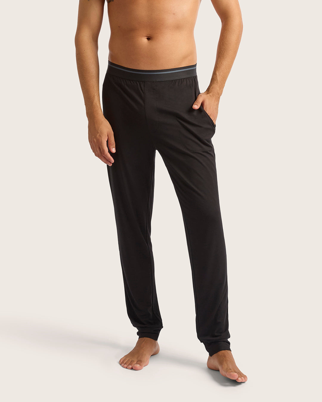 Men's Cuffed Sleep Pant - Black