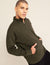 Unisex Quarter Zip Sweater - Dark Olive