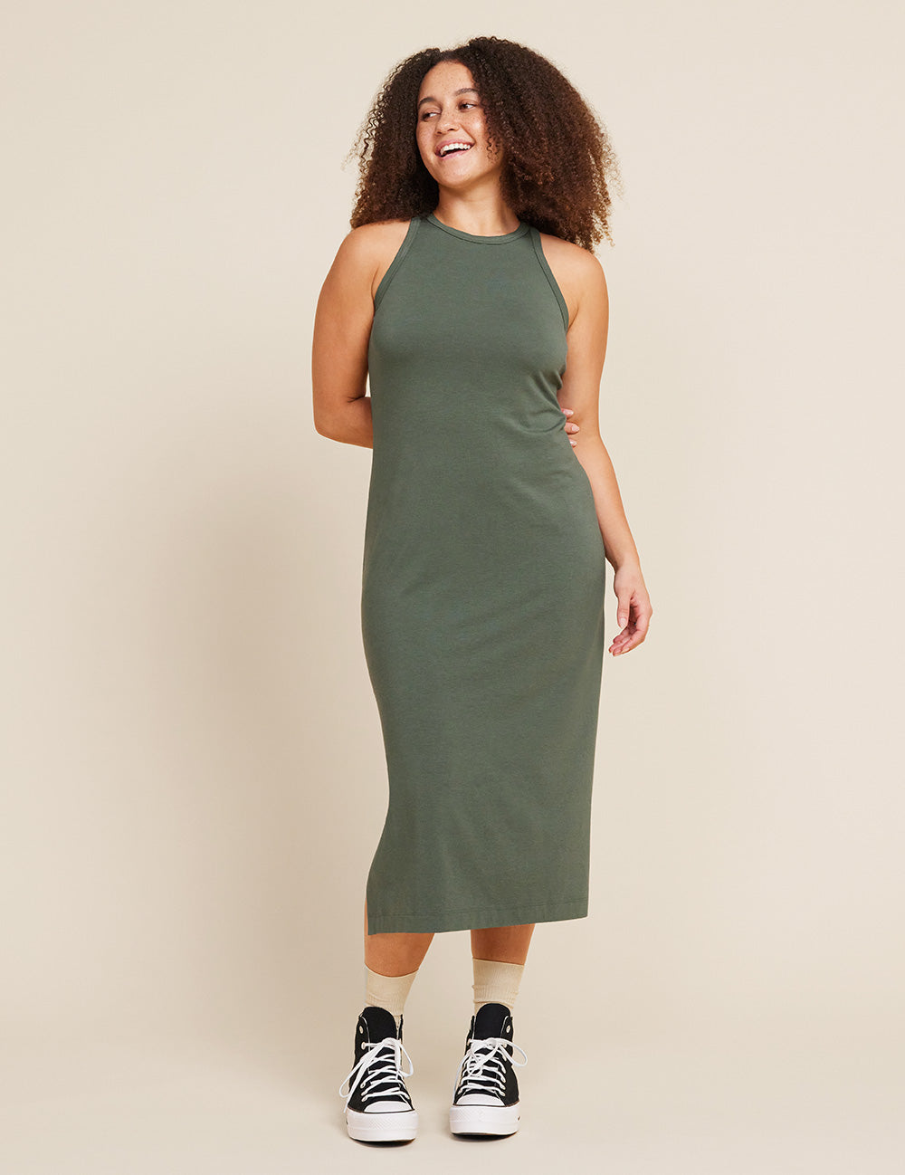 Racerback Dress - Moss