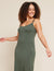 V-Neck Slip Dress - Moss