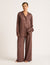 Vegan Silk Wide Leg Sleep Pant - Garnet