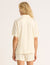 Vegan Silk Short Sleeve Shirt - Pearl