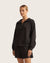 Bamboo CloudKnit Women's Quarter Zip Sweater - Black